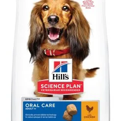 Hill's Science Plan Adult Oral Care Croquettes Pur Chien Au Poulet 12kg