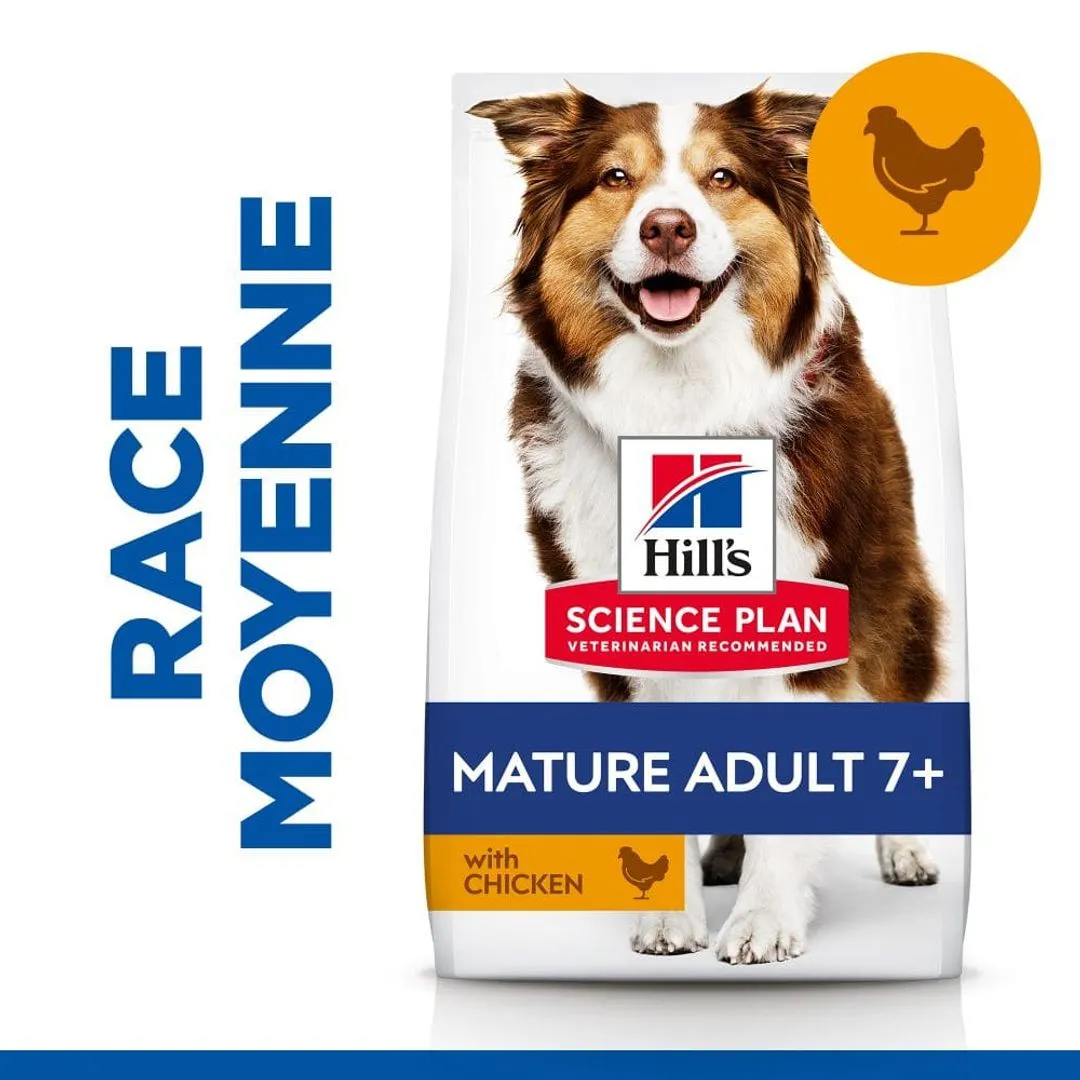 Hill's Science Plan Chien Mature Adult 7+ Medium Poulet – Image 4