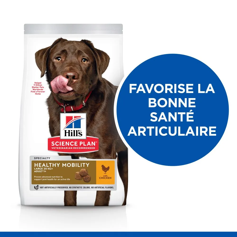Hill's Science Plan Adult Healthy Mobility Croquettes Pour Grand Chien Au Poulet 14 Kg – Image 3