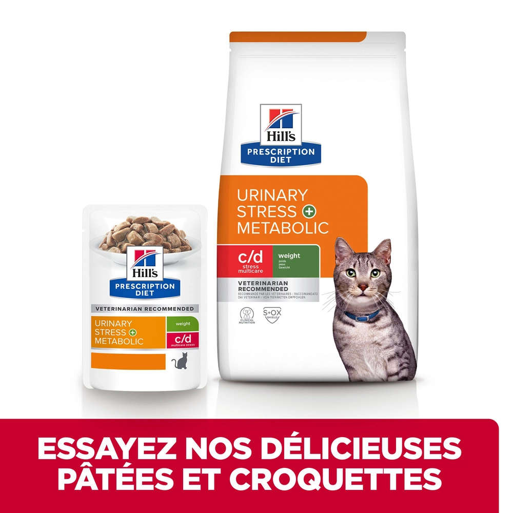 Hill's Prescription Diet C/D Urinay Stress + Metabolic Croquettes Pour Chat Au Poulet 8Kg – Image 6