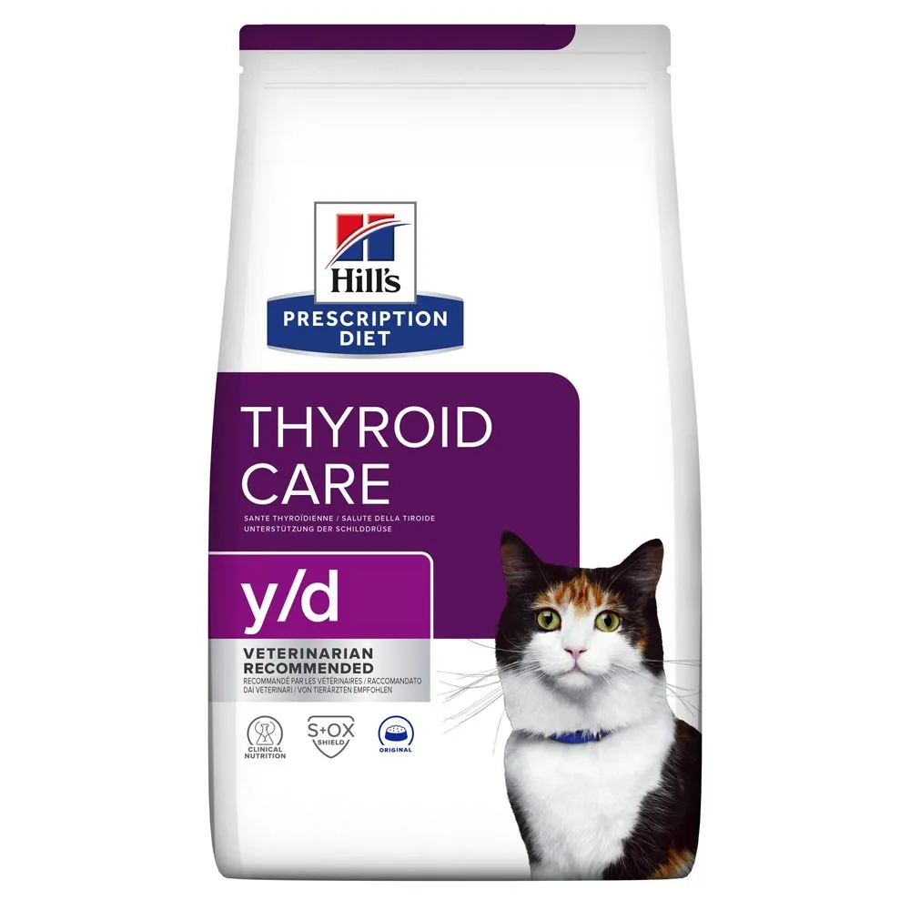 Hill's Prescription Diet Y/D ThyroĂŻd Croquettes Pour Chat Au Poulet - 3Kg